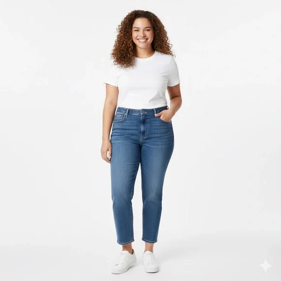 Madewell Women's Curvy Perfect Vintage Straight Leg Blue Jeans 22W - Picture 1 of 9